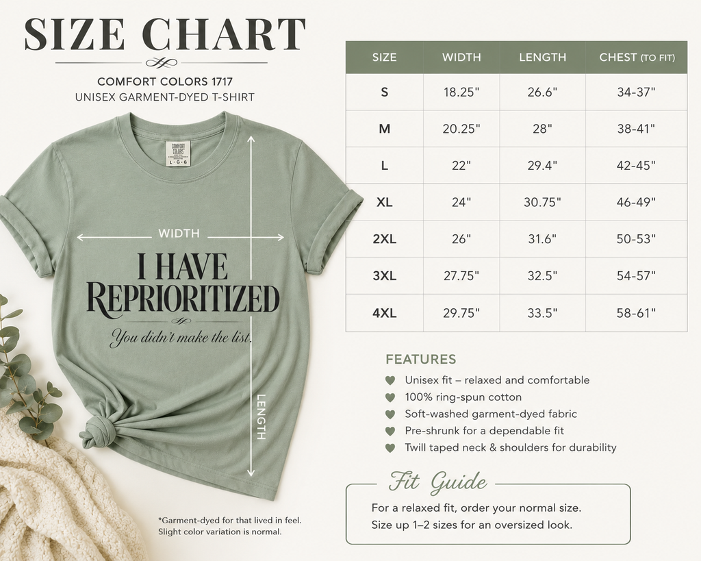 I Have Reprioritized – You Didn’t Make the List Tee