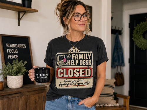 Family Help Desk Closed Tee
