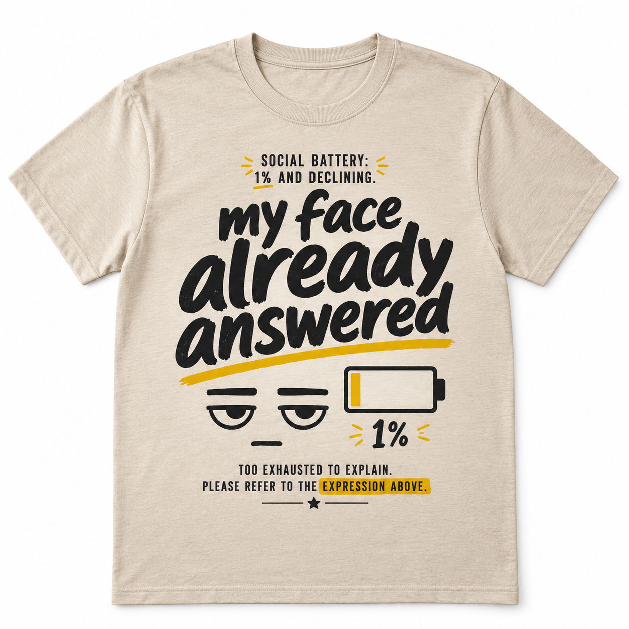 My Face Already Answered Tee
